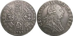 монета Великобритания 6 пенсов 1787