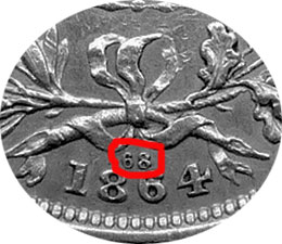 номер штампа на монетах Виктории - 6 пенсов и шиллинг