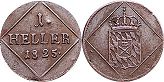 монета Бавария 1 геллер 1825