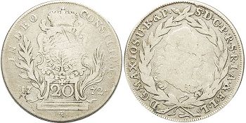 монета Бавария 20 крейцеров 1772