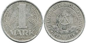 монета ГДР 1 марка 1972