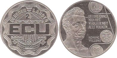 монета Нидерланды 2.5 экю 1992
