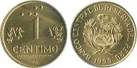 монета Перу 1 сентимо 1999