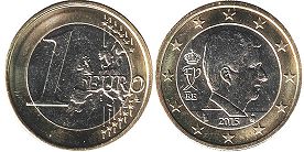 монета Бельгия 1 евро 2015