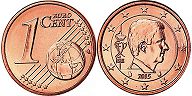 монета Бельгия 1 евро цент 2015
