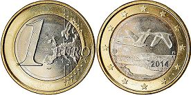 монета Финляндия 1 евро 2014