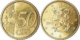 монета Финляндия 50 евро центов 2012