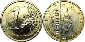 монета Люксембург 1 евро 2018
