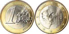 монета Нидерланды 1 евро 2016