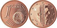 монета Нидерланды 1 евро цент 2019