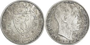 монета Норвегия 1 крона 1915