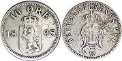 монета Норвегия 10 эре 1898