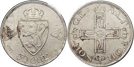 coin Norway 50 ore 1922