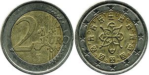 монета Португалия 2 евро 2002