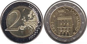 монета Сан-Марино 2 евро 2003