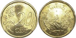 монета Сан-Марино 20 евро центов 2018