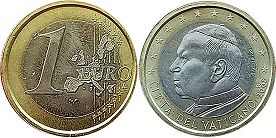 монета Ватикан 1 евро 2005