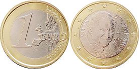 монета Ватикан 1 евро 2010