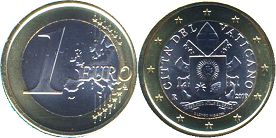 монета Ватикан 1 евро 2019