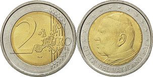 монета Ватикан 2 евро 2002