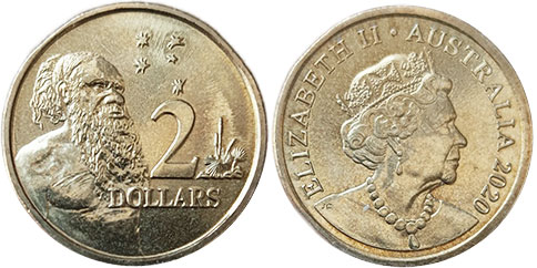 Австралия монета 2 доллара 2021 Elizabeth II