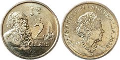 монета Австралия 2 доллара 2020