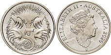 монета Австралия 5 центов 2020