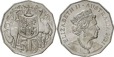 монета Австралия 50 центов 2021