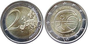 монета Бельгия 2 евро 2009