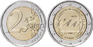 монета Бельгия 2 евро 2010