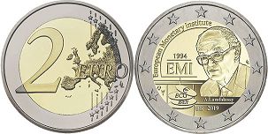 монета Бельгия 2 евро 2019