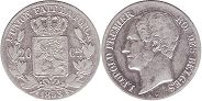 монета Бельгия 20 сантимов 1853