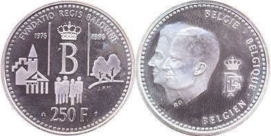 монета Бельгия 250 франков 1996