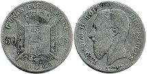 монета Бельгия 50 сантимов 1866