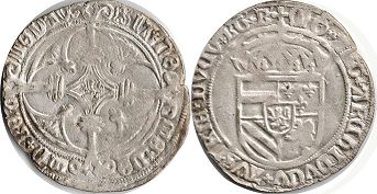 монета Испанские Нидерланды стювер без даты (1507-1516)