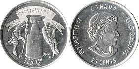 Канада юбилейная монета 25 центов 2017