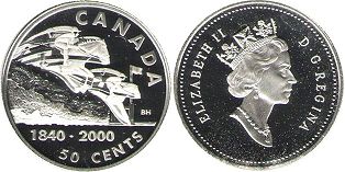 монета Канада 50 центов 2000