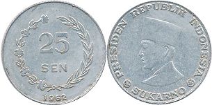 монета Ириан Барат 25 сен 1962