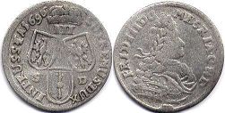 монета Пруссия 3 грошена 1696