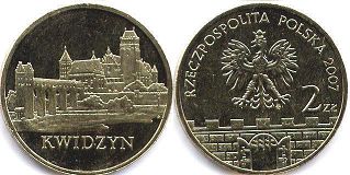 монета Польша 2 злотых 2007