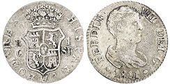 монета Испания 1 реал 1811