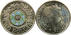монета Австралия 2 доллара 2017