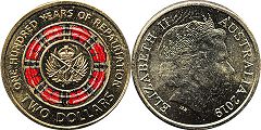монета Австралия 2 доллара 2019