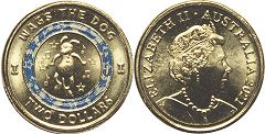 монета Австралия 2 доллара 2021