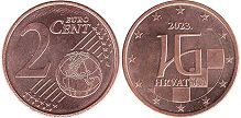 Монета Хорватия 2 евро cent 2023