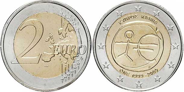 монета Кипр 2 евро 2009