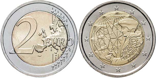монета Кипр 2 евро 2022