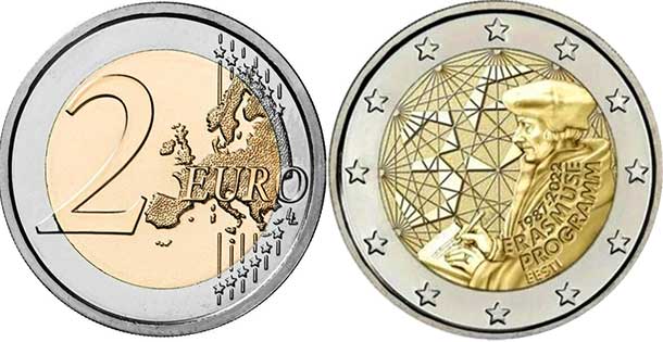 монета Эстония 2 евро 2022