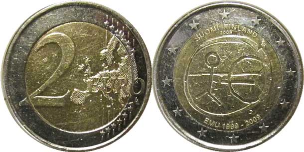 монета Финляндия 2 евро 2009
