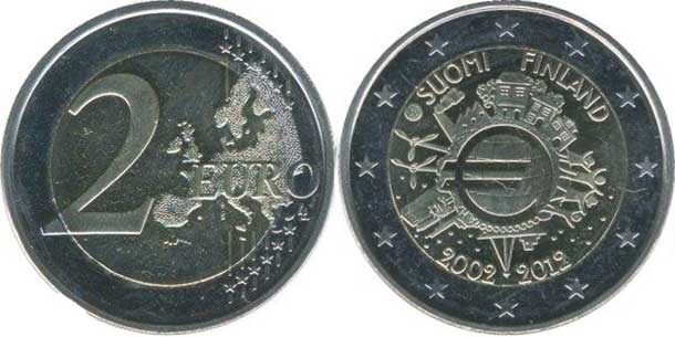 монета Финляндия 2 евро 2012